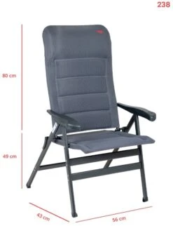 Crespo Air-Deluxe AP-238 Standenstoel - Grijs -Camping Promotiewinkel 1149129 12 1 1
