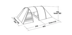 Easy Camp Galaxy 400 Gold Red Tunneltent - 4 Personen -Camping Promotiewinkel 120355 galaxy 400 gold red drawing perspective2