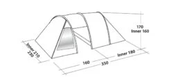 Easy Camp Galaxy 300 Rustic Green Tunneltent - 3 Personen -Camping Promotiewinkel 120390 galaxy 300 rustic green drawing perspective2