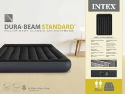 Intex Classic Luchtbed - Tweepersoons - Ingebouwde Elektrische Pomp -Camping Promotiewinkel 1423 1900 64148nd pkg 2023 300