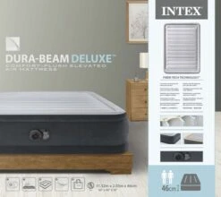 Intex Comfort Plush Hoog Luchtbed - Queensize - Ingebouwde Elektrische Pomp -Camping Promotiewinkel 1689 1900 64414nd pkg 2023 300