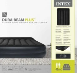 Intex Pillow Rest Raised Luchtbed - Queensize - Ingebouwde Elektrische Pomp -Camping Promotiewinkel 1810 1900 64124nd pkg 2023 300