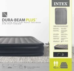 Intex Deluxe Pillow Rest Raised Luchtbed - Queensize - Ingebouwde Elektrische Pomp -Camping Promotiewinkel 1812 1900 64136nd pkg 2023 300