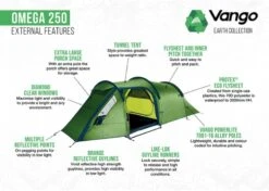 Vango Omega 250 Tunneltent - 2 Persoons - Groen -Camping Promotiewinkel 1900 1783 omega 250 7