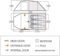 Vango Omega 350 Tunneltent - 3 Persoons - Groen -Camping Promotiewinkel 1900 1783 omega 350 1
