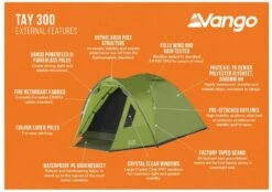 Vango Tay 300 Koepeltent - 3 Persoons - Groen -Camping Promotiewinkel 1900 1783 tay 300 3