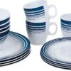 Bo-Camp Melamine Serviesset - 16-delig - Wit/Blauw -Camping Promotiewinkel 6181079 resultaat
