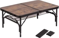 Bo-Camp Industrial Decatur 90 X 60 Campingtafel - Zwart/houtlook -Camping Promotiewinkel 900 1186 1404200 03