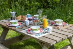 Bo-Camp Happy Camp Melamine Serviesset - 12-delig -Camping Promotiewinkel 900 1350 6181380 07