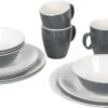 Bo-Camp Melamine Serviesset - 16-delig - Grijs 1 Bo-Camp Melamine Serviesset - 16-delig - Grijs -Camping Promotiewinkel 900 1358 6181274