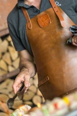 OFYR Leren Schort - Bruin -Camping Promotiewinkel 900 601 apron 001