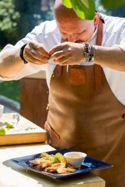 OFYR Leren Schort - Bruin -Camping Promotiewinkel 900 601 apron 003 2