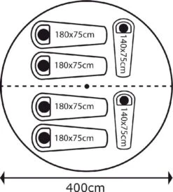 Bo-Camp Urban Outdoor Streeterville Bell Tent - 6 Persoons -Camping Promotiewinkel 900 825 4472500 08