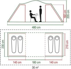 Coleman Spruce Falls 4 Vis-a-vis Tent - 4 Persoons -Camping Promotiewinkel 900 917 spruce falls 7