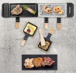 Bestron Raclette/Steengrill - 4 Personen -Camping Promotiewinkel bestron raclettesteengrill 4 personen 3