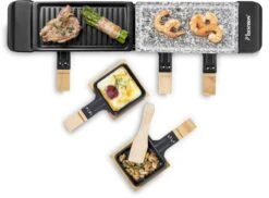 Bestron Raclette/Steengrill - 4 Personen -Camping Promotiewinkel bestron raclettesteengrill 4 personen 5