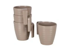 Bo-Camp Stone Melamine Serviesset - 16-delig - Beige -Camping Promotiewinkel bo camp stone 4