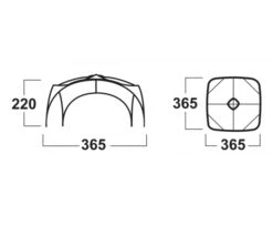 Husky Broof L Partytent -Camping Promotiewinkel broofl afmetingen