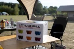 LotusGrill XL Hybrid Houtskoolbarbecue - Rood -Camping Promotiewinkel doos lotusgrill 4