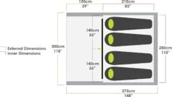 Zempire Evo TS Opblaasbare Tent - 4 Persoons -Camping Promotiewinkel zempire evo ts opblaasbare tent 7